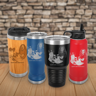 dog dad photo tumblers